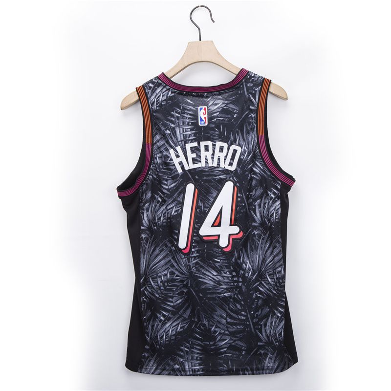 Cheap Men Miami Heat 14 Herro black Fashion 2021 NBA Jersey